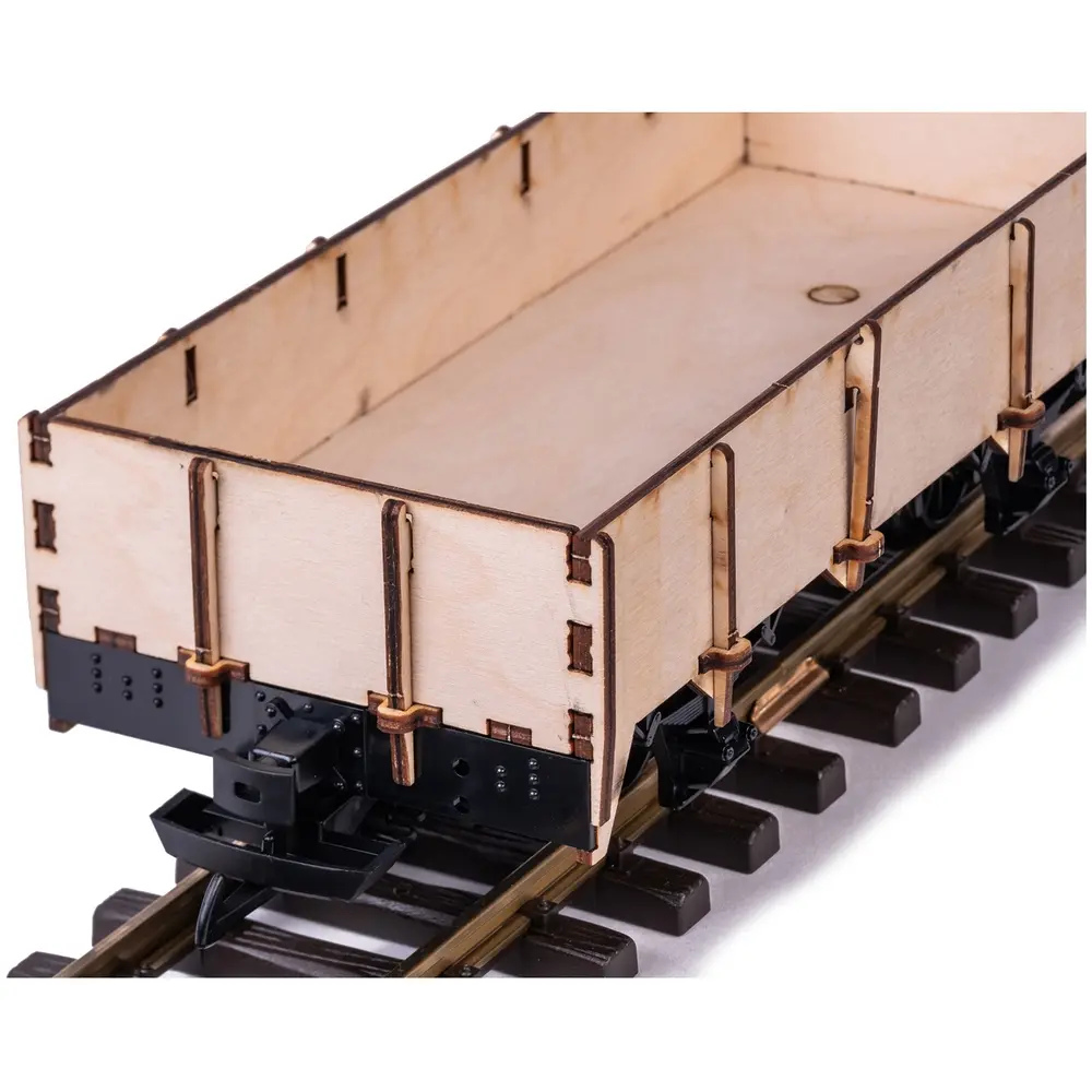 Wagon tombereau ouvert à bords hauts avec carrosserie en bois, kit - LGB 41035 - G 1/22,5 - 2R - 2