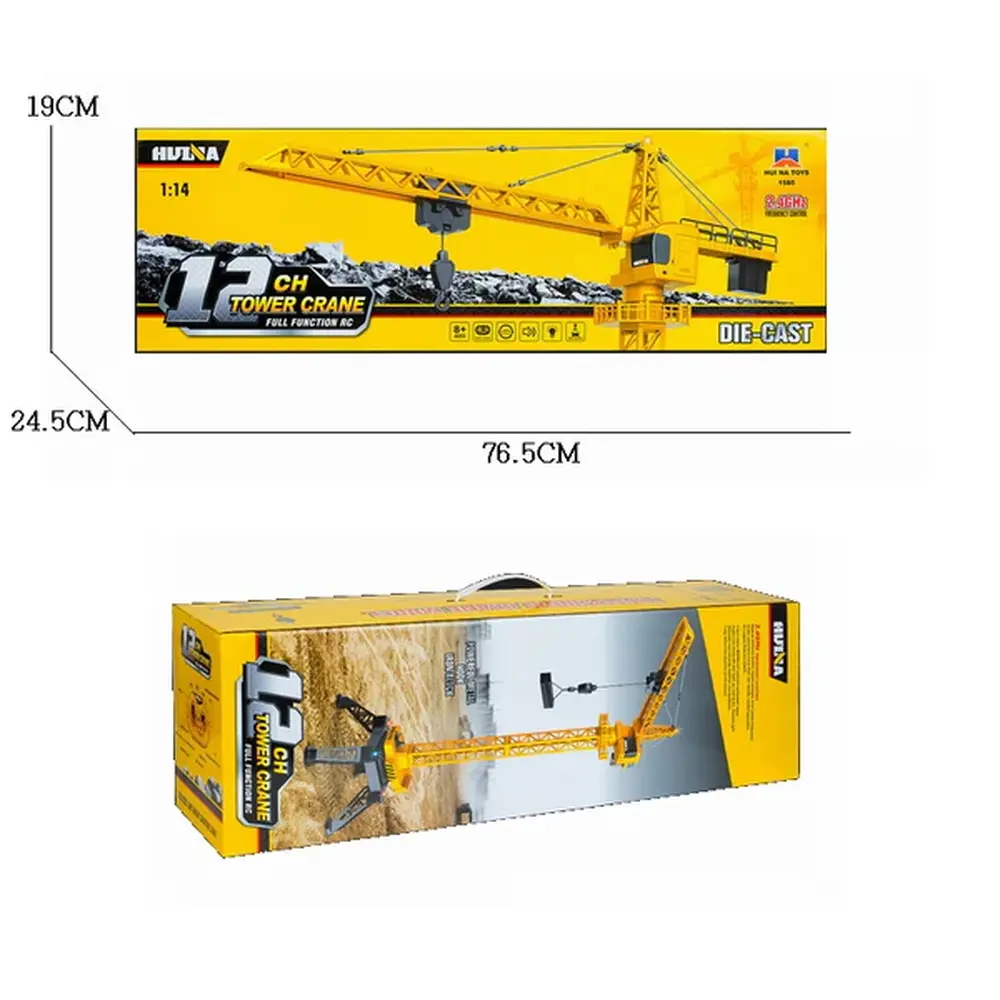 Grue à tour en alliage à 12 canaux avec télécommande - Huina 1585-6.webp