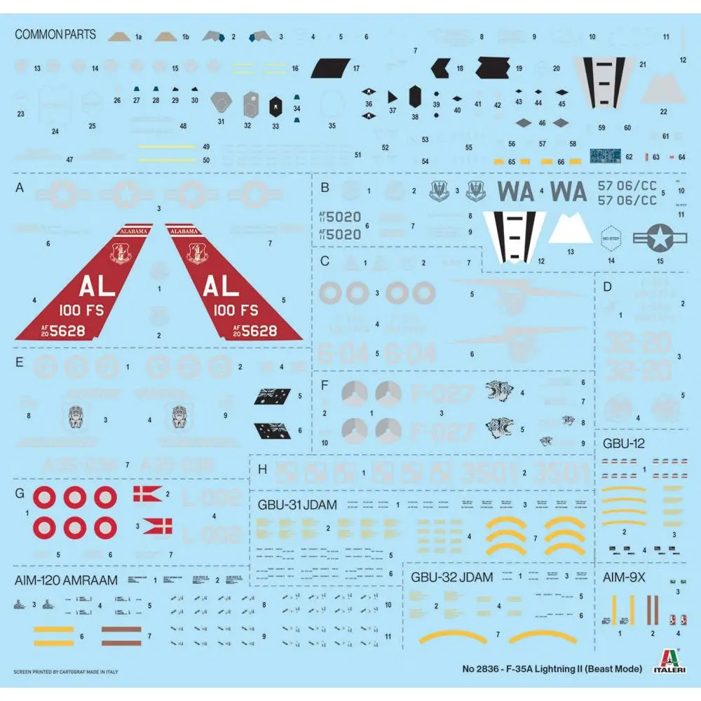 Avion de chasse F-35A Lightning II Beast Mode - Italeri 2836 - 1/48 - 2