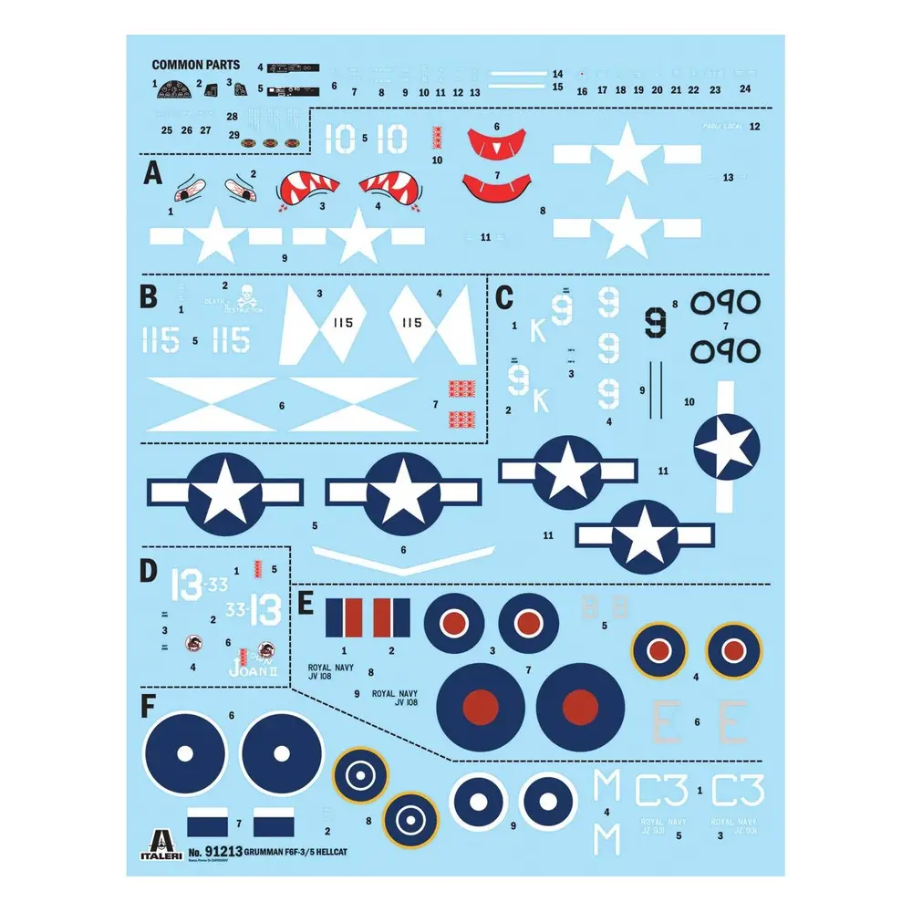 Avion de chasse F6F-3/5 Hellcat - Italeri 91213 - 1/72  - 2