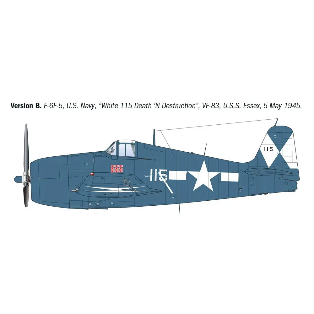 Avion de chasse F6F-3/5 Hellcat - Italeri 91213 - 1/72  - 4