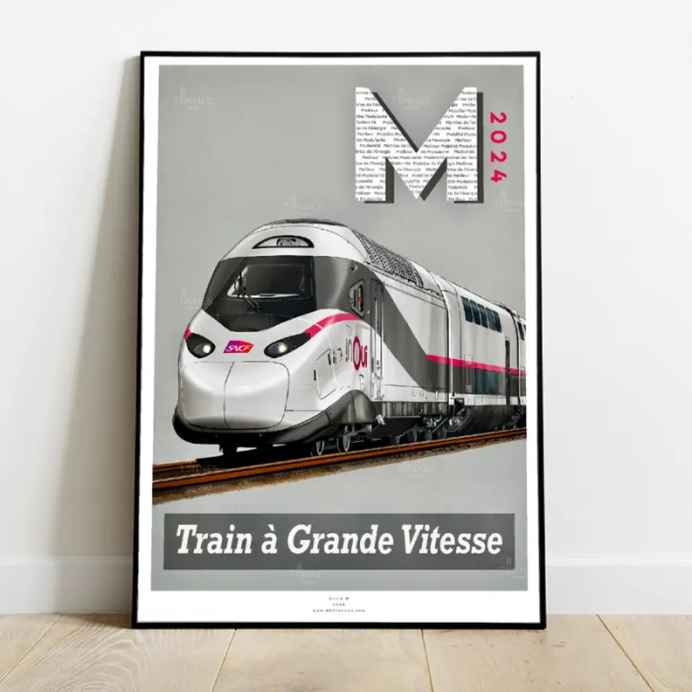 Poster TGV M - 800tonnes 8TTGVM - A2 42.0 x 59.4 cm - 2024 - 2