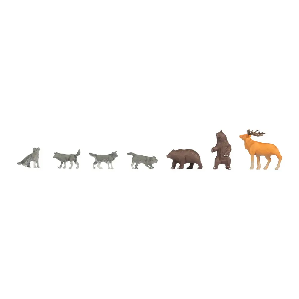 Figurines ours, loups et cerf - Noch 15746 - HO 1/87