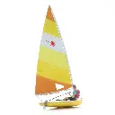 Voilier Laser voile + figurine - Artitec 87.593 - HO 1/87