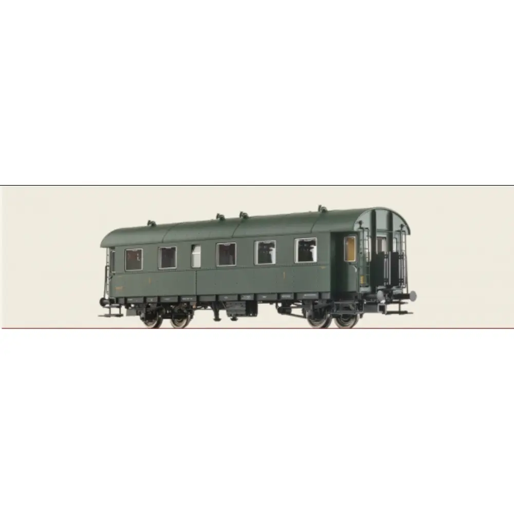 Voiture voyageur A5 tmfp, 1ère classe, "boite à tonnerre" avec éclairage intérieur - Brawa 46757 - HO 1/87 - SNCF - Ep III - 2R