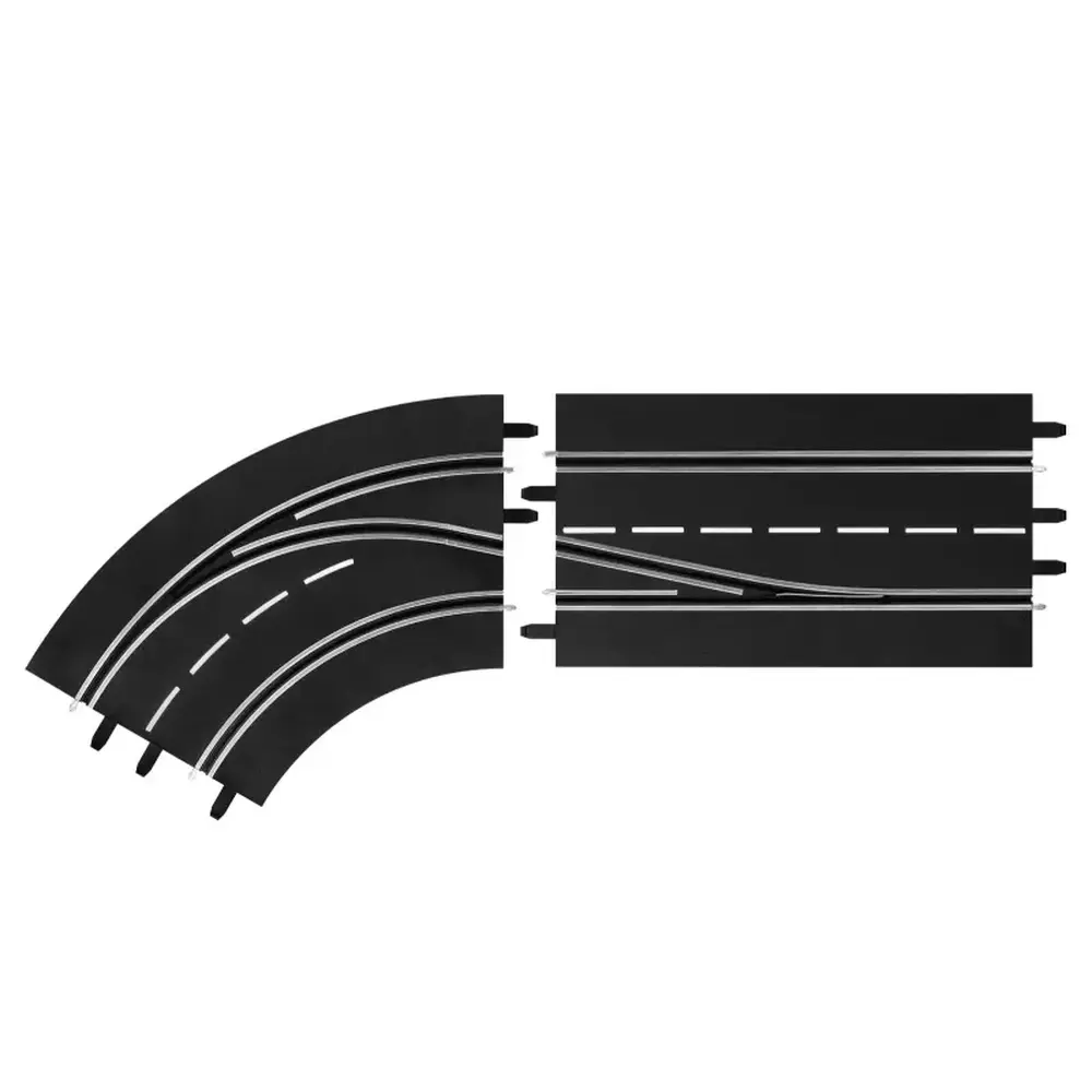 Changement de voie courbe gauche, extérieur vers intérieur - Carrera Digital 30362 - 1/24