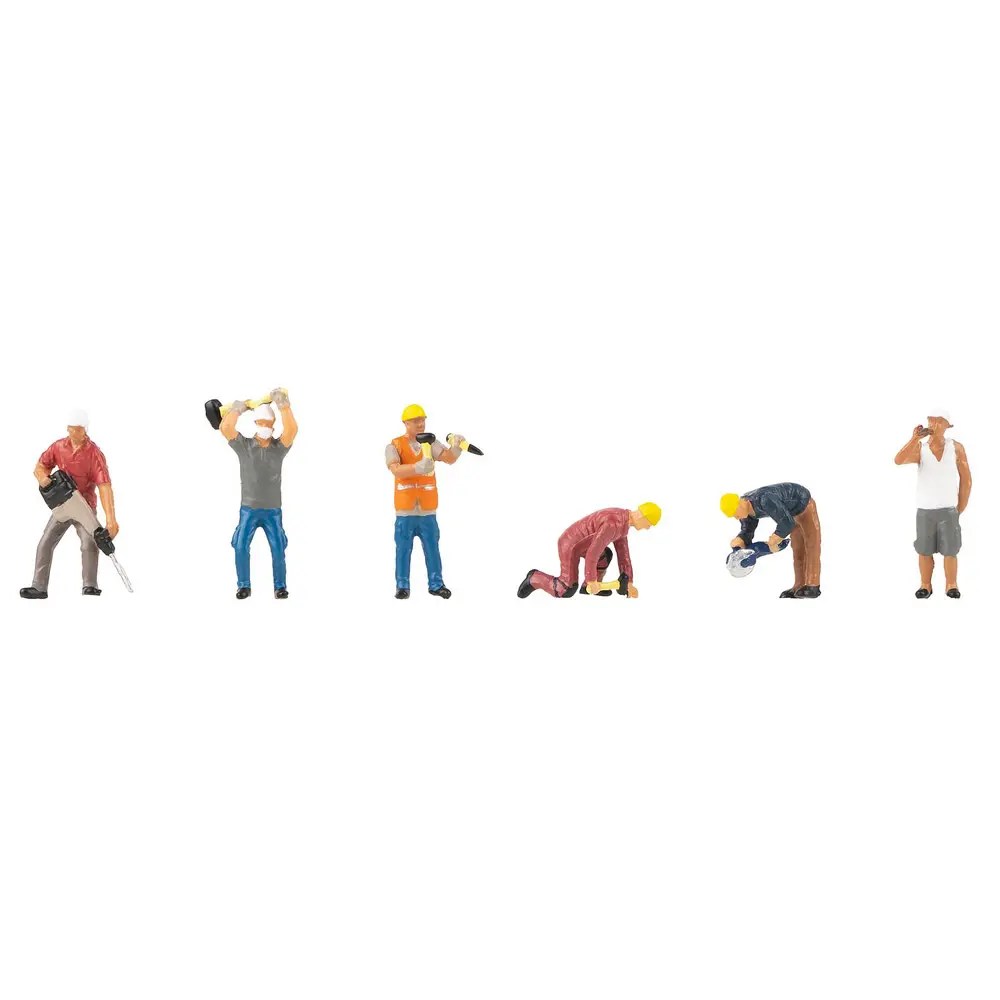 6 Figurines sur le chantier - Faller 151694 - HO 1/87