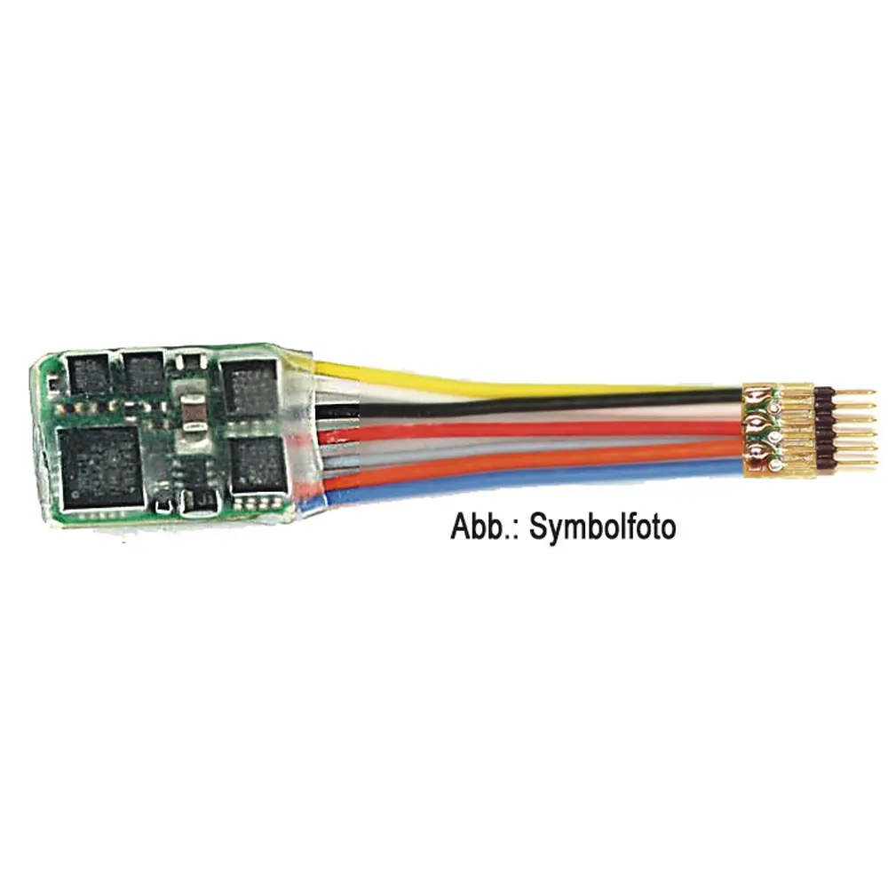 Décodeur avec torons et connecteur 6 pôles (NEM 651) - Fleischmann 685504 - HOe / N / TT