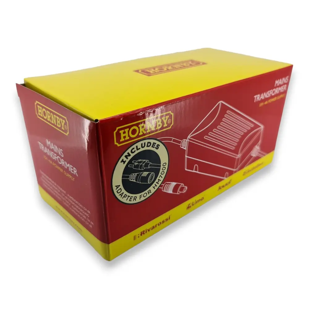 Transformateur 15V~4 Amp compatible avec le système numérique Hornby HM7000, prise GB, Hornby 7337