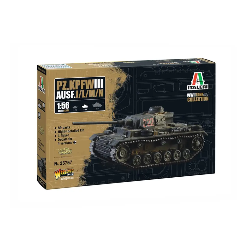 Char Pz. Kpfw. III Ausf. J/L/M/N - Italeri 25757 - 1/56