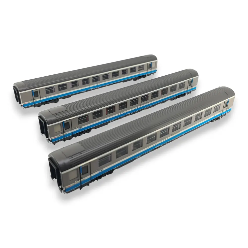 Set 3 Voitures VTU A8/B91/B91 Interloire Origine - LS MODELS 41204 - HO - SNCF - EP V