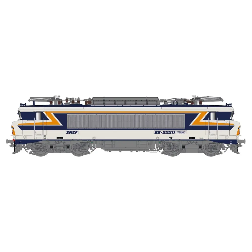 Locomotive électrique BB 20011, livrée gris argent bleu, TEN/chamois 432, plaques, dépôt Strasbourg - LS Models 11199 - HO 1/87 - SNCF - Ep IV - Analogique - 2R
