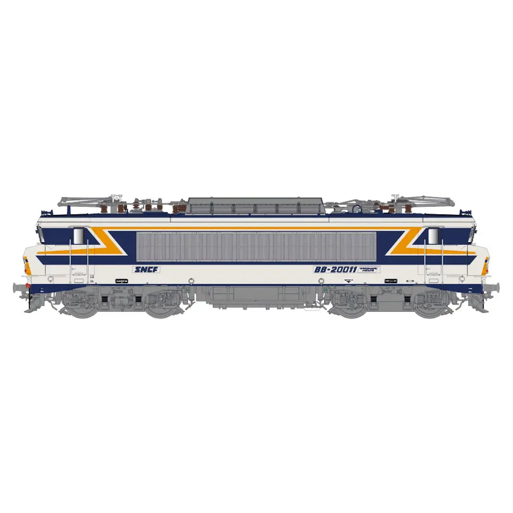 Locomotive électrique BB 20011, livrée gris argent bleu, TEN/chamois 432, plaques, dépôt Strasbourg - LS Models 11699 - HO 1/87 - SNCF - Ep IV - Analogique - 3R