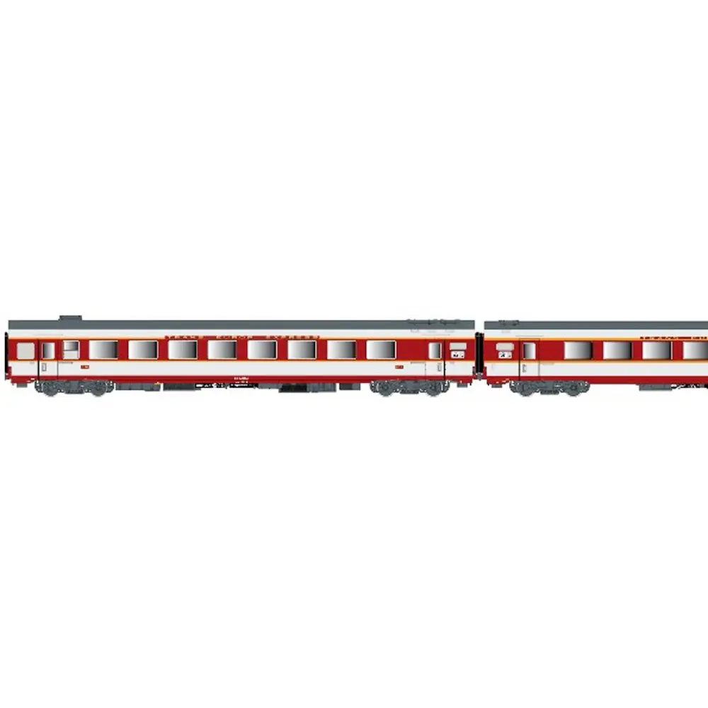Set de 3 voitures voyageurs grand confort "Capitole" A3rtux + A8tu + A8u - LS Models 40082DC - HO 1/87 - SNCF - Ep IV - 2R