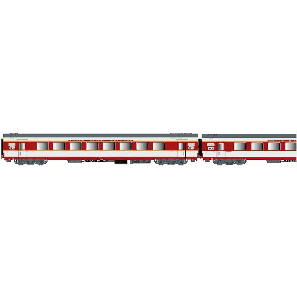 Set de 3 voitures voyageurs grand confort "Capitole" + A8tu + A8u + Vru - LS Models 40083DC - HO 1/87 - SNCF - Ep IV - 2R