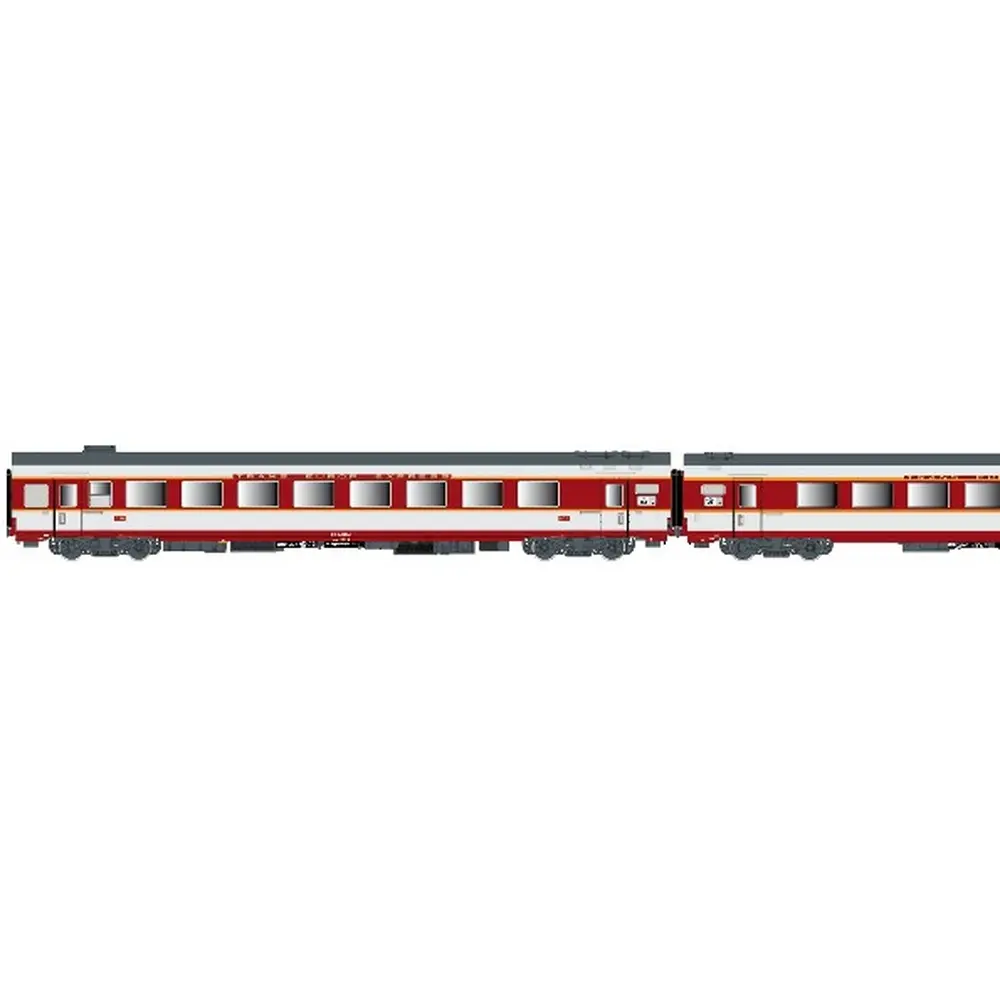 Set de 3 voitures voyageurs grand confort "Capitole" A3rtux + A8tu + A8u - LS Models 40082AC - HO 1/87 - SNCF - Ep IV - 3R