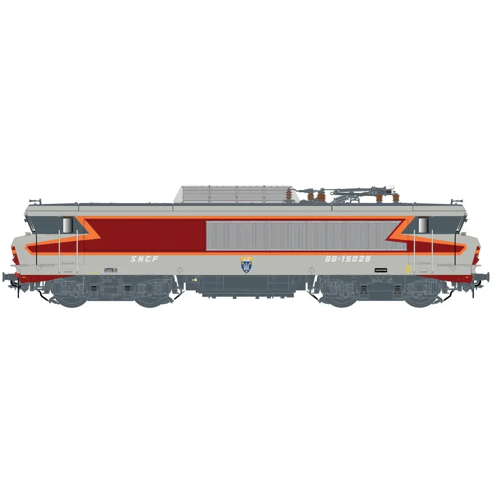 Locomotive électrique BB 15028, livrée Arzens, dépôt de Strasbourg - LS Models 10480 - HO 1/87 - SNCF - Ep IV-V - Analogique - 2R