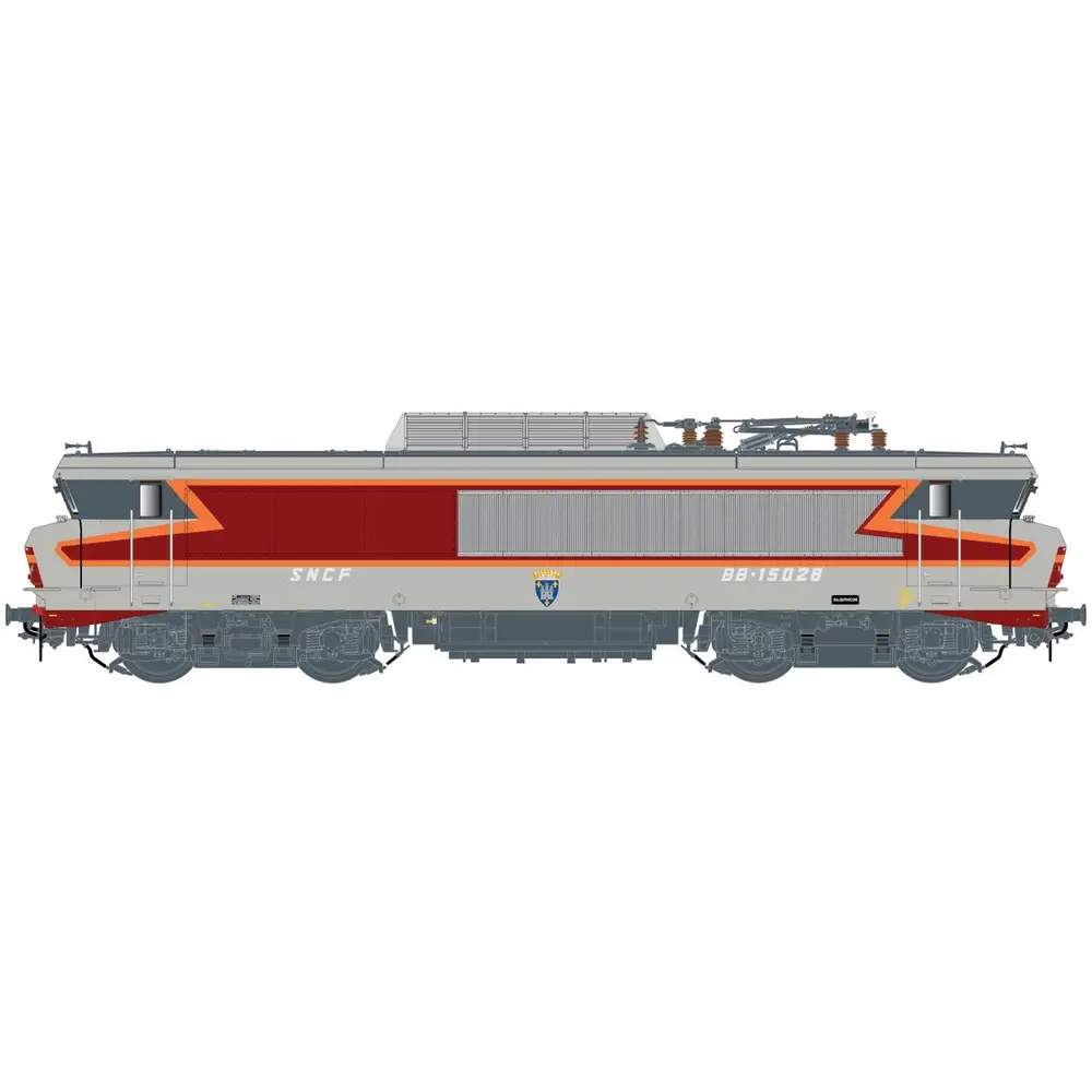 Locomotive électrique BB 15028, livrée Arzens, dépôt de Strasbourg - LS Models 10480S - HO 1/87 - SNCF - Ep IV-V - Digital sound - 2R