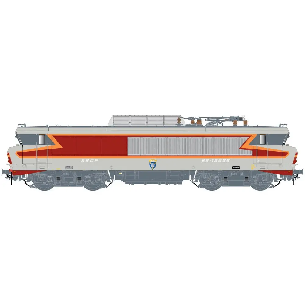 Locomotive électrique BB 15028, livrée Arzens, dépôt de Strasbourg - LS Models 10980 - HO 1/87 - SNCF - Ep IV-V - Analogique - 3R