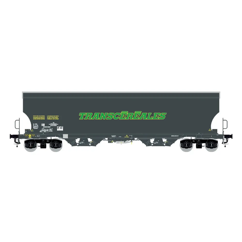 Wagon céréalier Tagnpps, gris foncé, Transcéréales - LS Models 30591 - HO 1/87 - F-CTC - Ep VI - 2R
