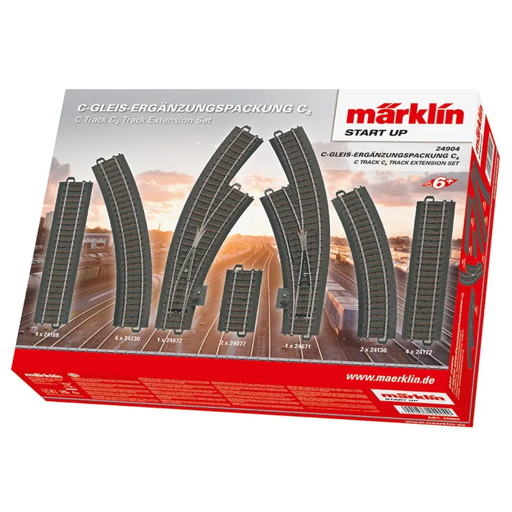 Coffret d'extension C4 - Marklin 24904 - HO 1/87 - Code 83 - Voie C - 3R