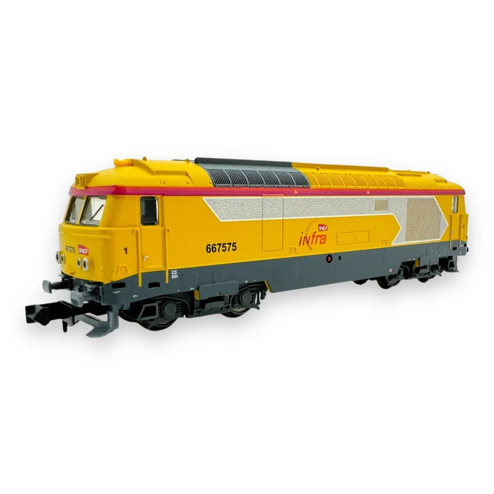 Locomotive diesel BB 67400 "infra" - MiniTrix 16707 - N 1/160 - SNCF - EP VI - 2R - DCC Son