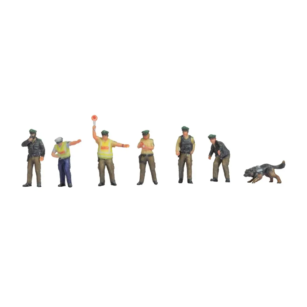 6 agents de police + 1 chien policier - Noch 35010 - N 1/160