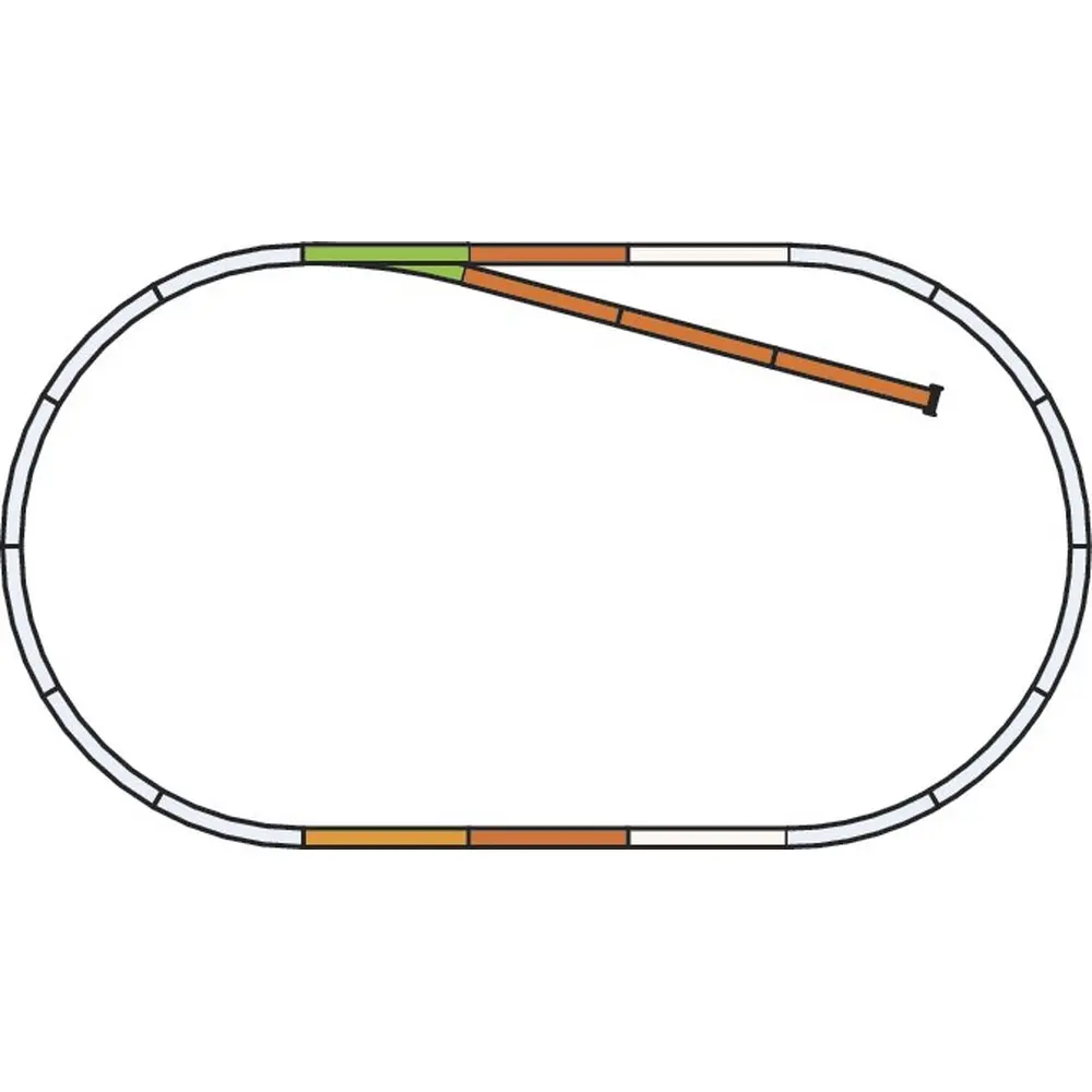 Set de voies B sans ballast PIKO 55310 - HO : 1/87 - 1580 x 880 mm