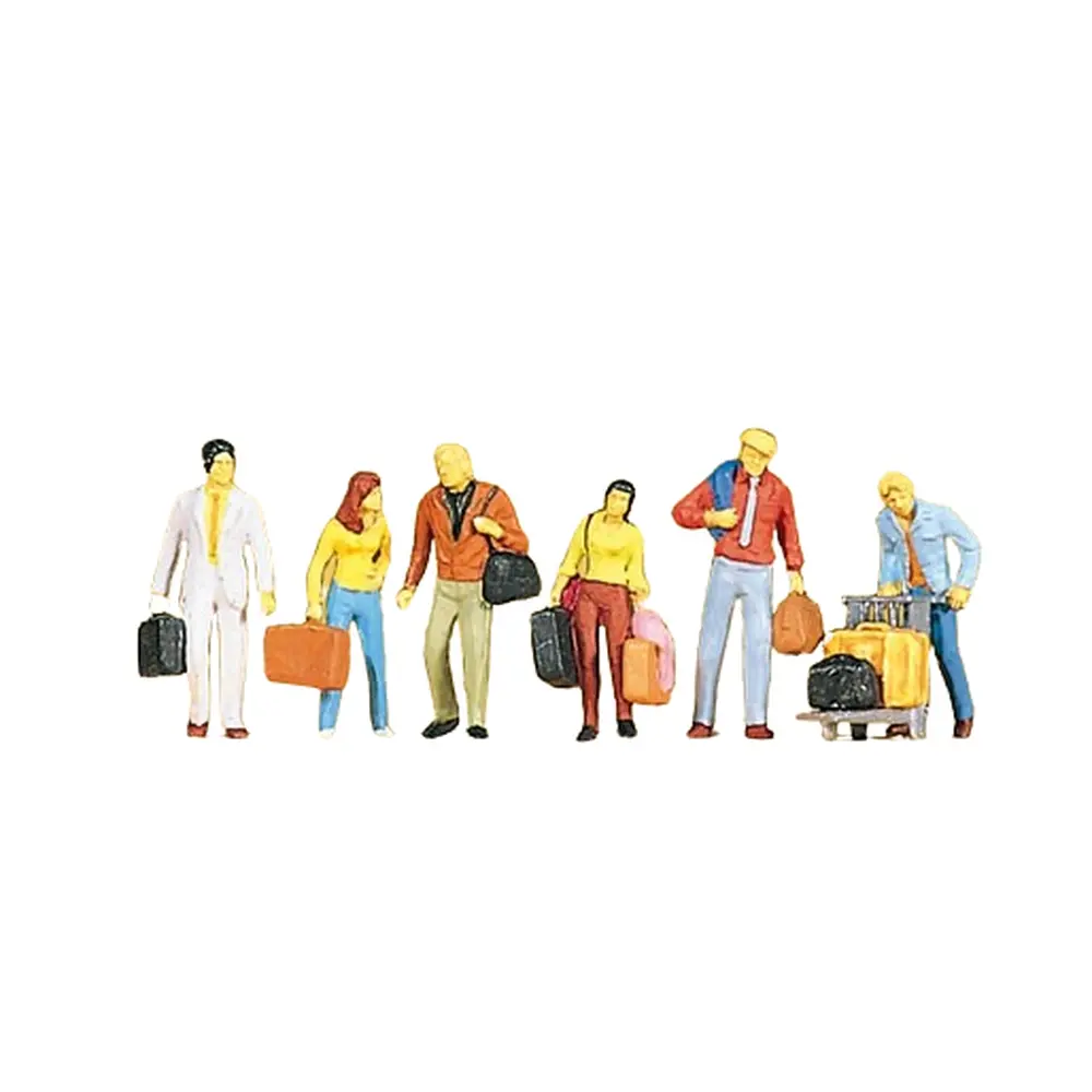 Lot de 6 Passagers Marchant - Preiser 10115 - HO 1/87