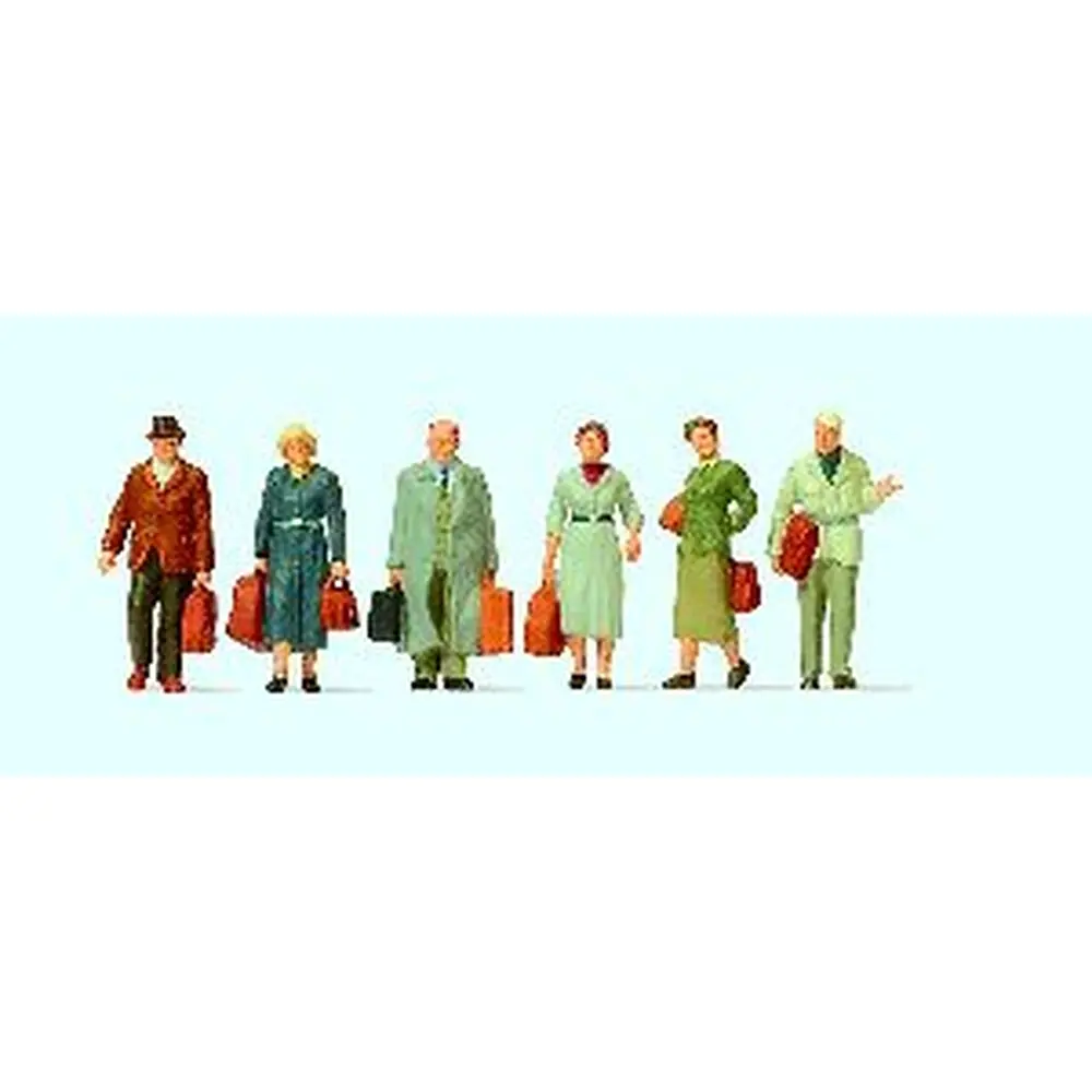 Passagers Marchant - Preiser 10582 - HO 1/87