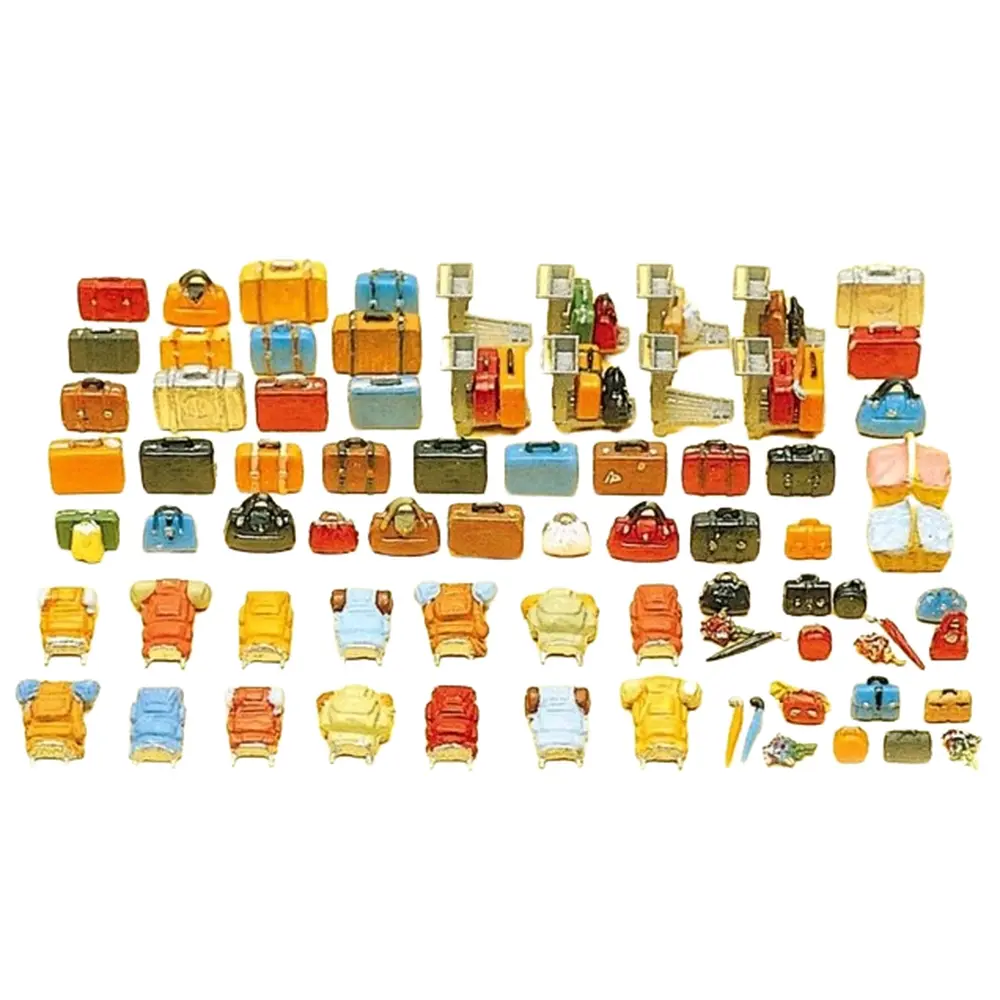 Pack de 90 Bagages à Peindre - Preiser 17005 - HO 1/87