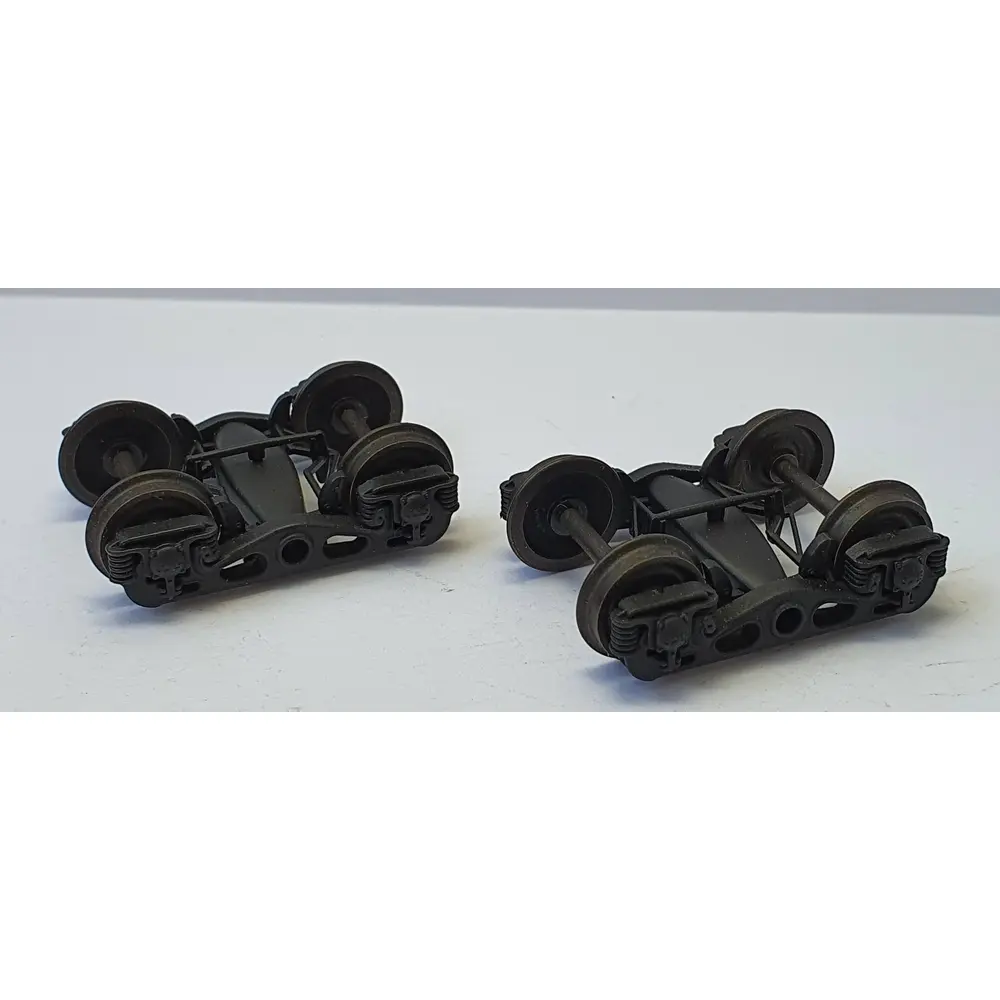 Set de 2 Bogies Y23 M - 4 Boites SKF - noir - HO 1/87