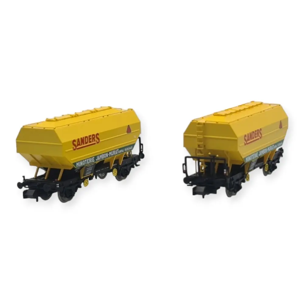 Coffret 2 wagons céréaliers - REE Modèles NW308 - N 1/160 - SNCF - EP IV