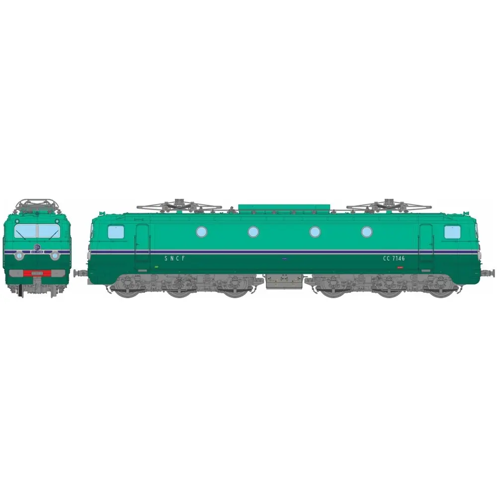 Locomotive électrique CC 7146 Villeneuve, Sud-Est - Ree modèles JM005SAC - HO 1/87 - SNCF - Ep III - Digital sound - 3R