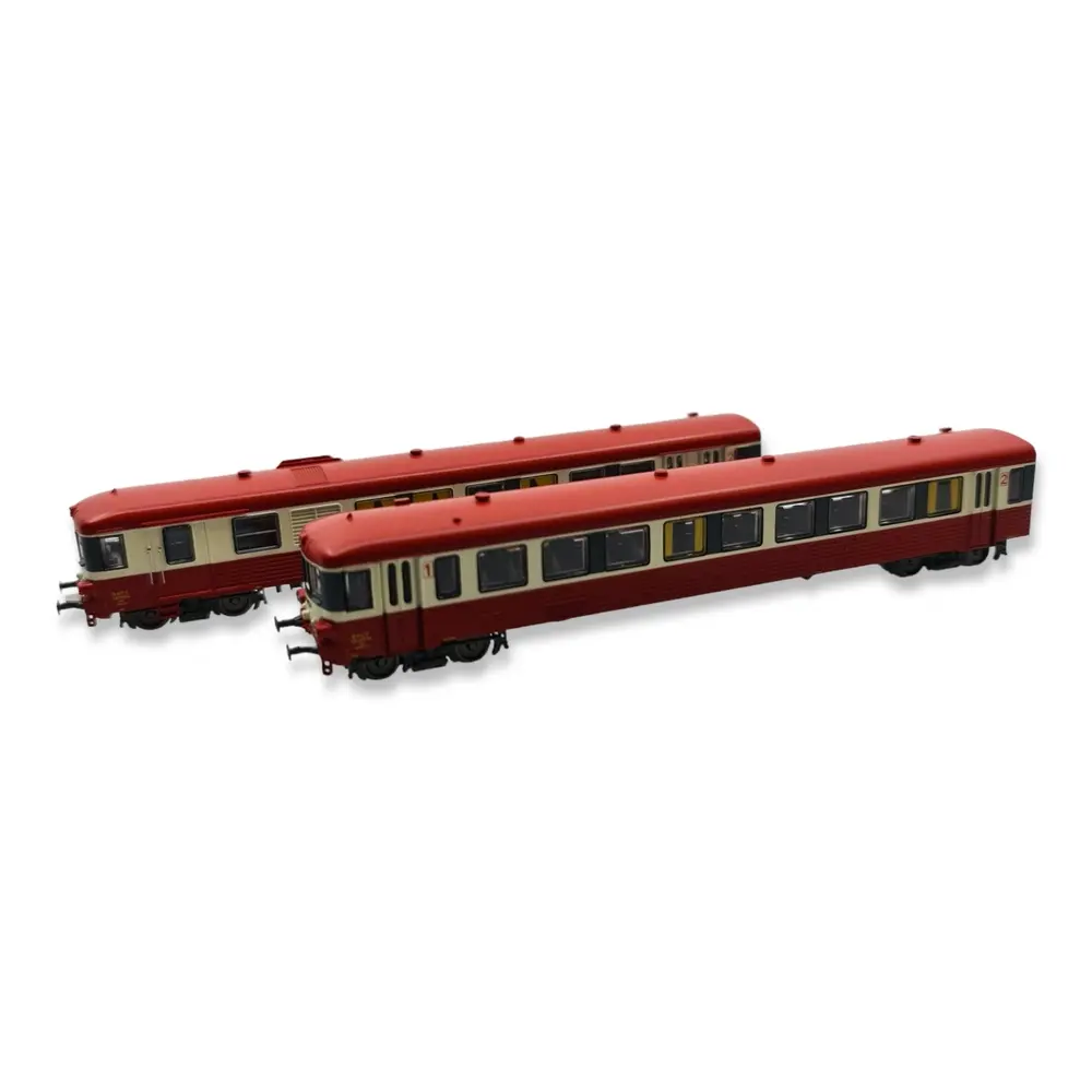 Autorail EAD X-4552 + Remorque XR-8334 - REE MODÈLES NW-197 - N 1/160 - SNCF - EP IV - 2e Classe - Analogique
