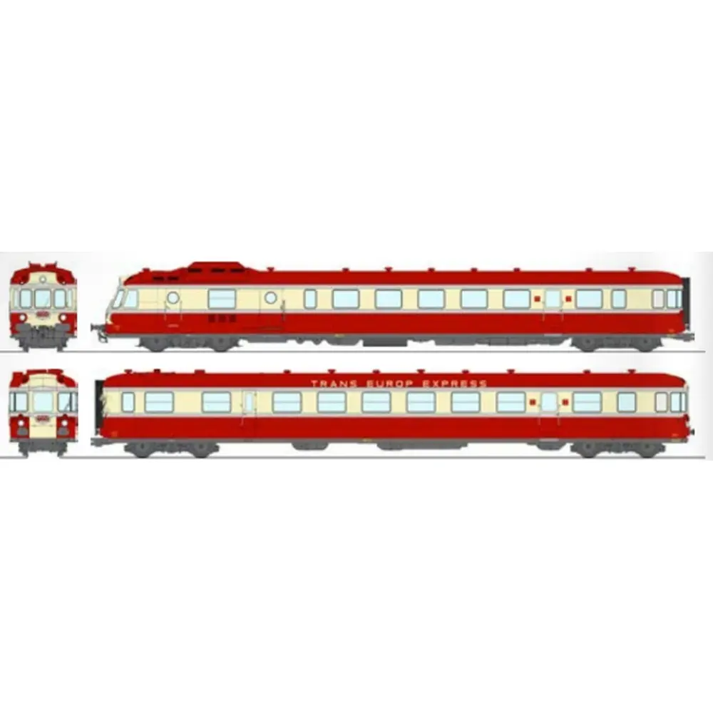 Autorail diesel RGP 1 X-2774 - Ree Modèles MB257 - HO 1/87 - SNCF/TEE - Ep III/IV - Analogique - 2R