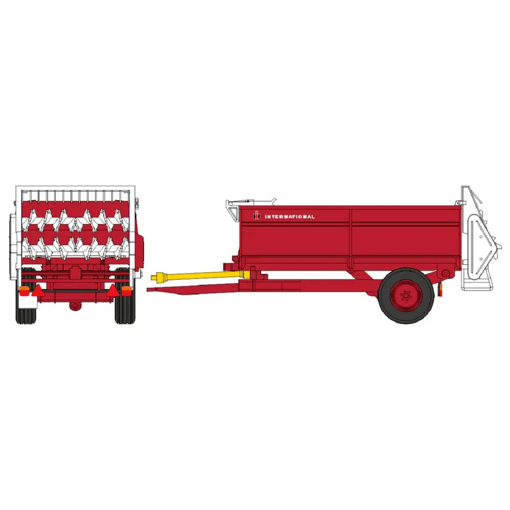 Remorque INTERNATIONAL HI 355T (5,5 t) – Epandeur à fumier - Ree Modèles CB188 - HO 1/87