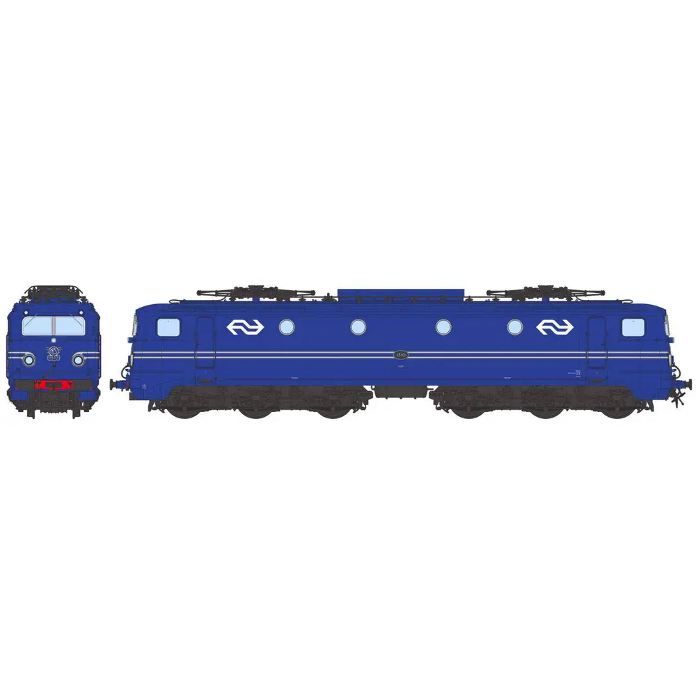 Locomotive électrique série 1300 N°1310, livrée bleu de Berlin, 3 phares, logo NS blanc - Ree Modèles NS1300-3SAC - HO 1/87 - NS - Ep IV - Digital sound - 3R