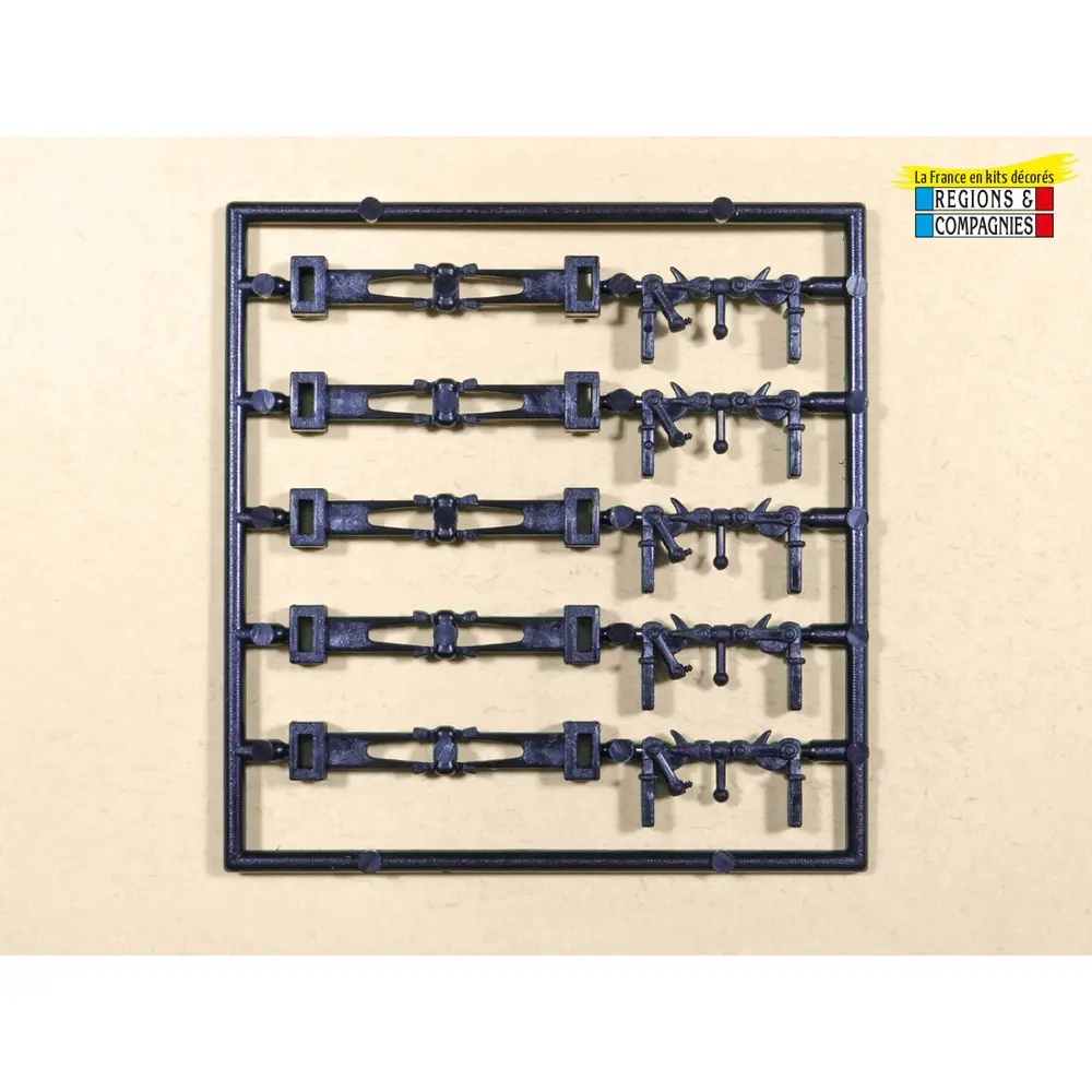 5 attelages à vis à élongation variable - Régions & Compagnies VOIA61 - HO 1/87
