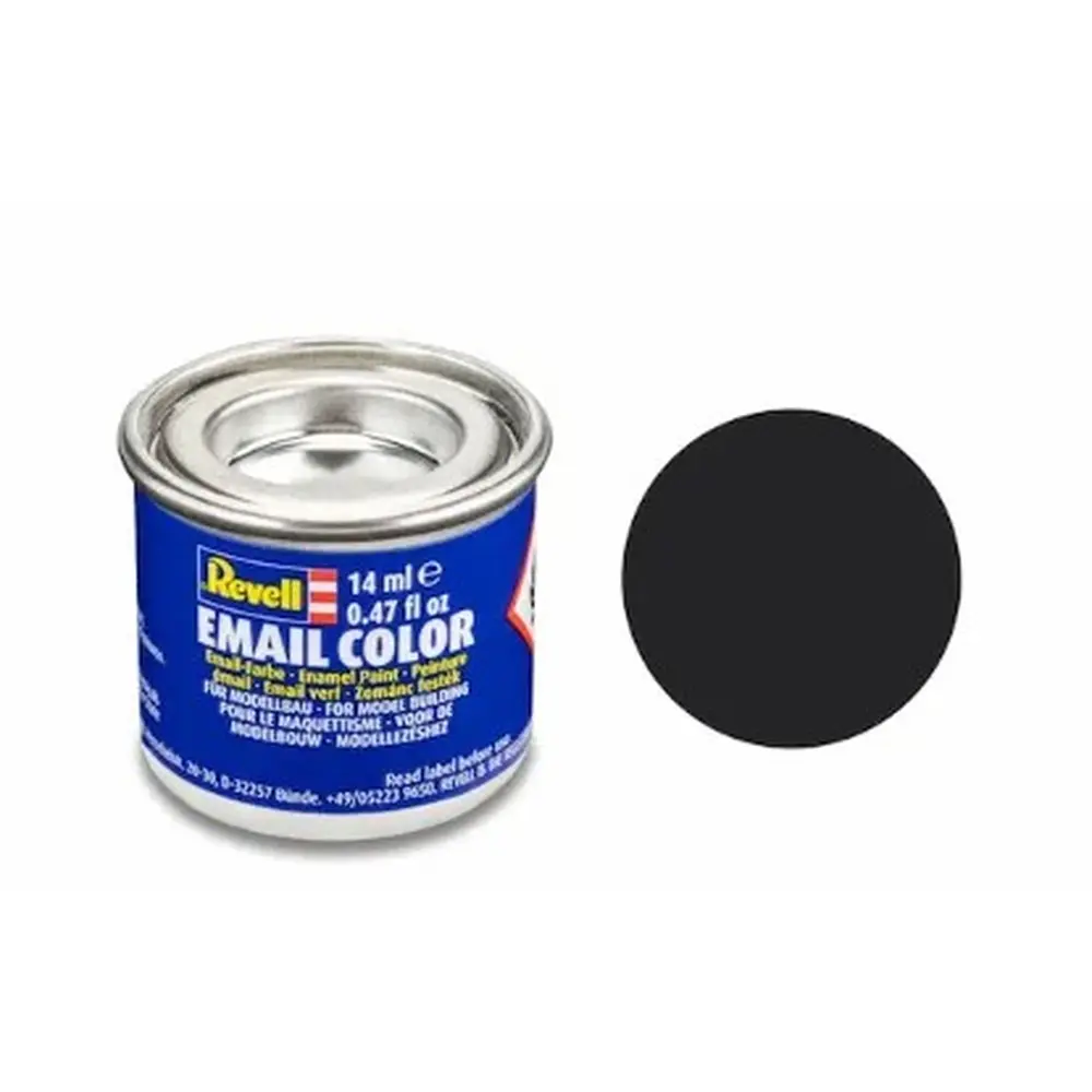Peinture Émaillée Tar Black Mate, 14ml - Revell 32106
