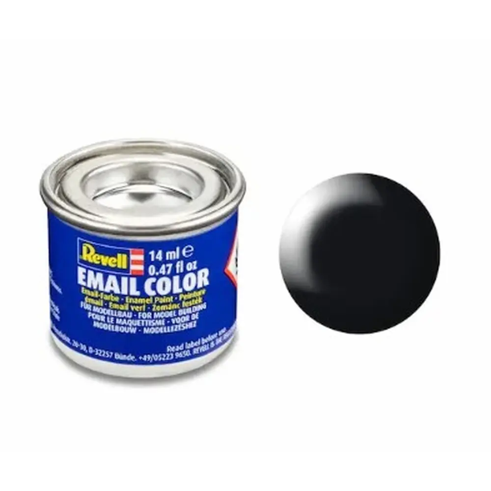 Peinture Émail Revell Noir Semi-Brillant RAL 9005, 14ml - REVELL 32302