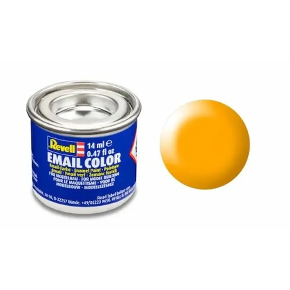 Peinture Émaillée Jaune Lufthansa Semi-Brillant RAL 1028, 14ml - Revell 32310