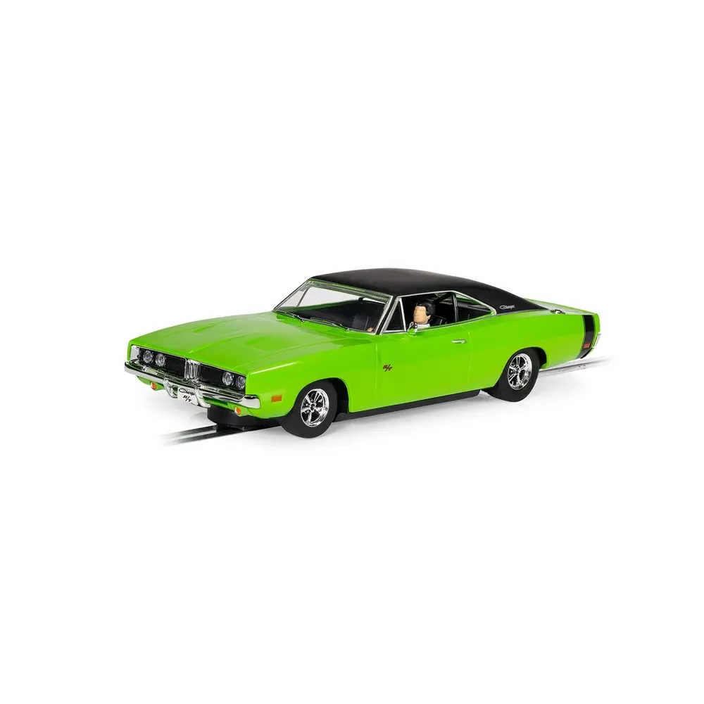 Voiture Analogique - Dodge Charger RT - Vert Sublime - Scalextric CH4326 - Super Slot - Echelle I: 1/32