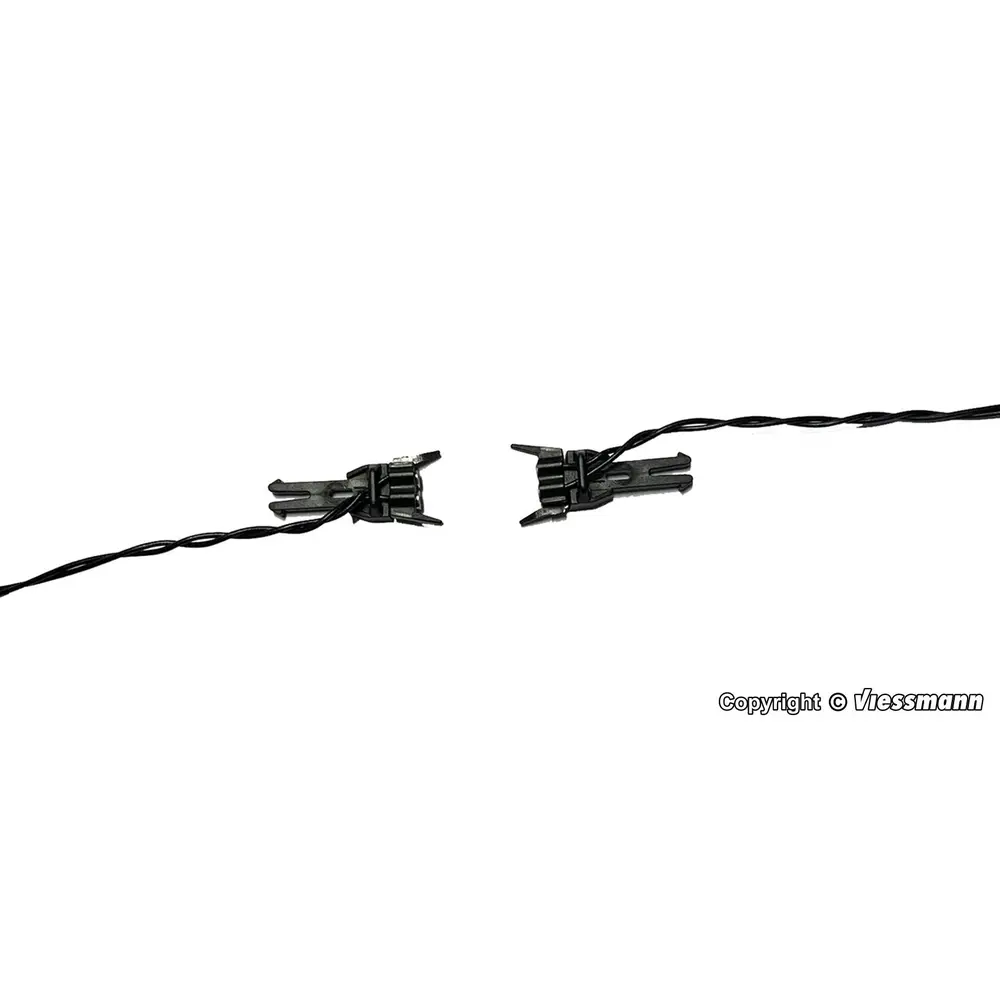 3 Paires d'attelages conducteurs - 2 pôles VIESSMANN 5017 - HO 1/87