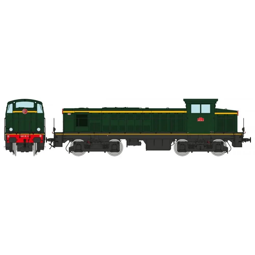 Locomotive Diesel 040 DE 9, Livrée d’origine - REE Modèles JM013S - HO 1/87 - SNCF - EP.IV - DCC SON - 2R