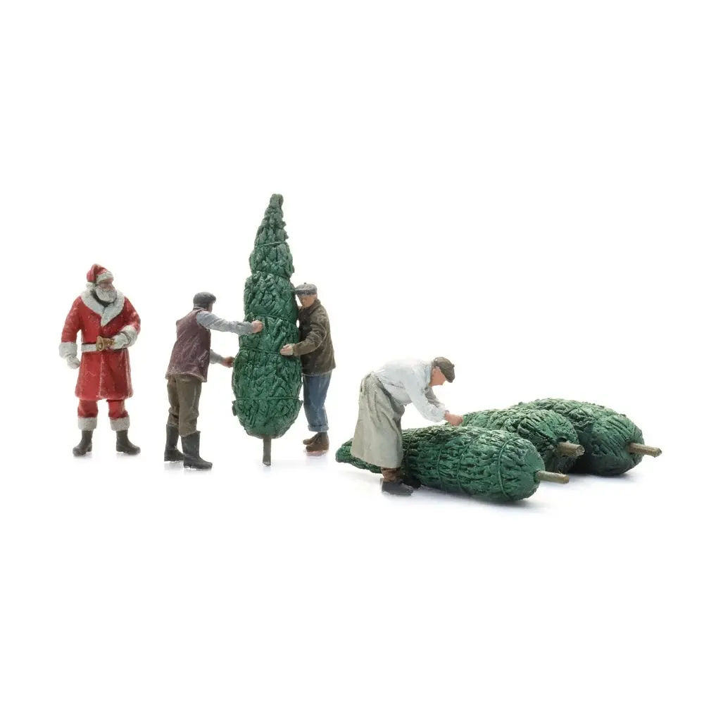 Le Père Noël charge des sapins de Noël - Artitec 5870165 - HO 1/87 