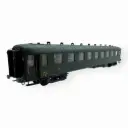 Voiture voyageur OCEM B9 vert, châssis gris, toit et bouts verts - Models World 40206 - HO 1/87 - SNCF - Ep IIIcd - 2R