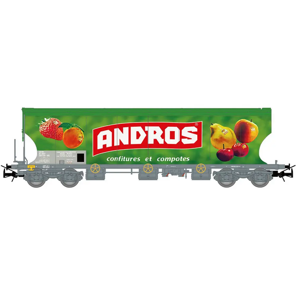 Wagon trémie pour transport de sucre à bogies, « ANDROS » - Jouef HJ6318 - HO 1/87 - SNCF - Ep IV - 2R