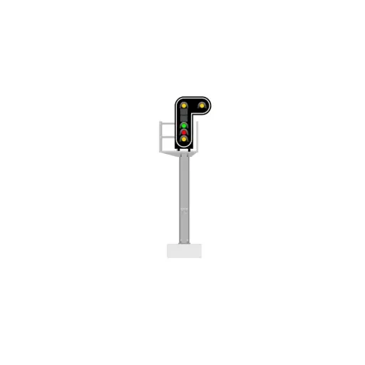 [87T913208] Signal principal avec 5 LEDs (double jaune/vert/rouge/jaune) - 87Train 913208 - HO 1/87 - SNCF 