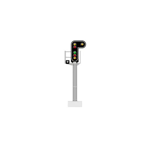 [87T913209] Signal principal avec 7 LEDs (double jaune/rouge/vert/rouge/jaune/blanc) - 87train 913209 - HO 1/87 - SNCF